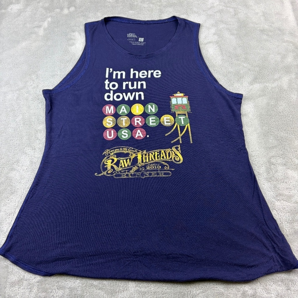Raw Threads Disney Main St Sleeveless Tank Top Women's Size L